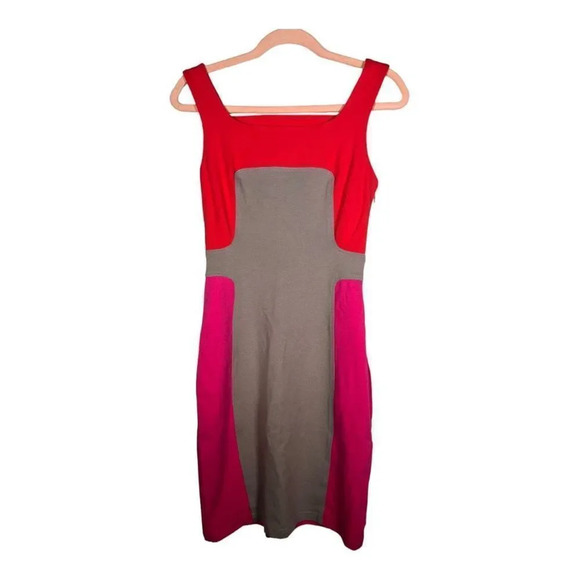 Yoana Baraschi Women's Pink And Orange Short Sleeve Bodycon Dress Size 4… - Picture 3 of 8
